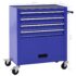 vidaXL Tool Trolley with 4 Drawers Steel Blue - Image 8