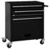 vidaXL Tool Trolley with 4 Drawers Steel Black - Image 2