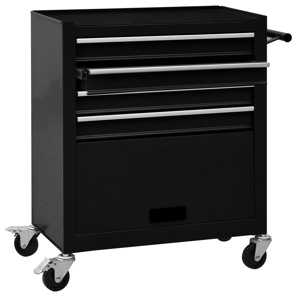 8720286038697_g_en_hd_1 vidaXL Tool Trolley with 4 Drawers Steel Black - Image 2