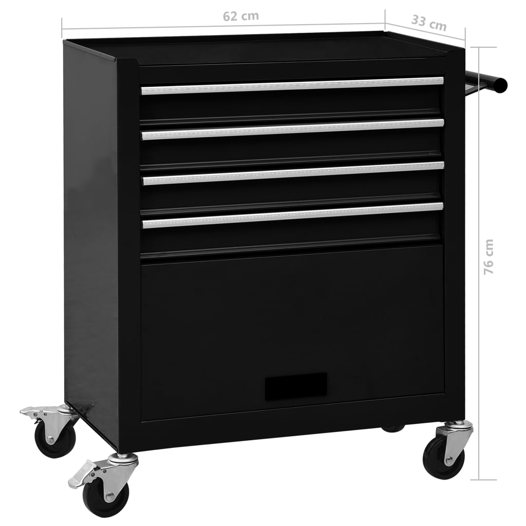 8720286038697_g_en_hd_7 vidaXL Tool Trolley with 4 Drawers Steel Black - Image 8