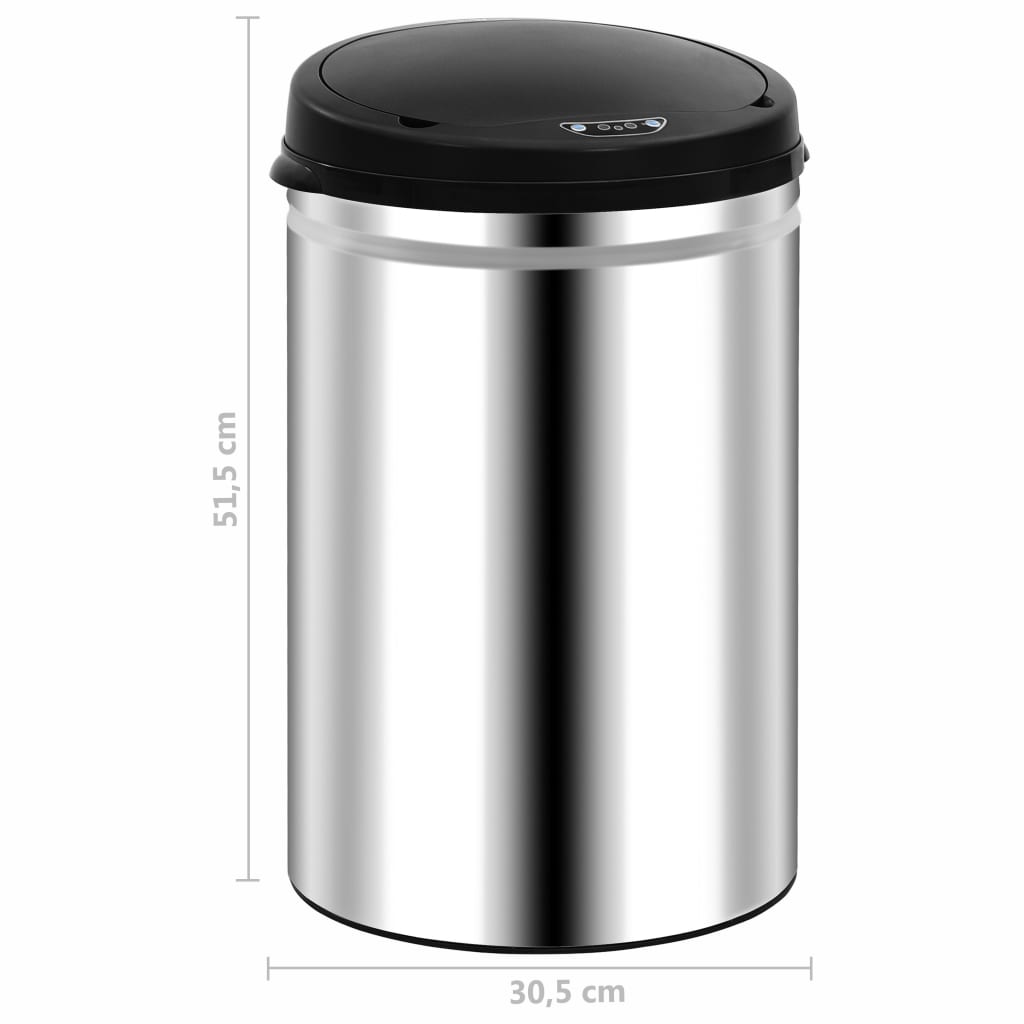 8720286043998_g_en_hd_7 vidaXL Automatic Sensor Dustbin 30 L Stainless Steel - Image 8