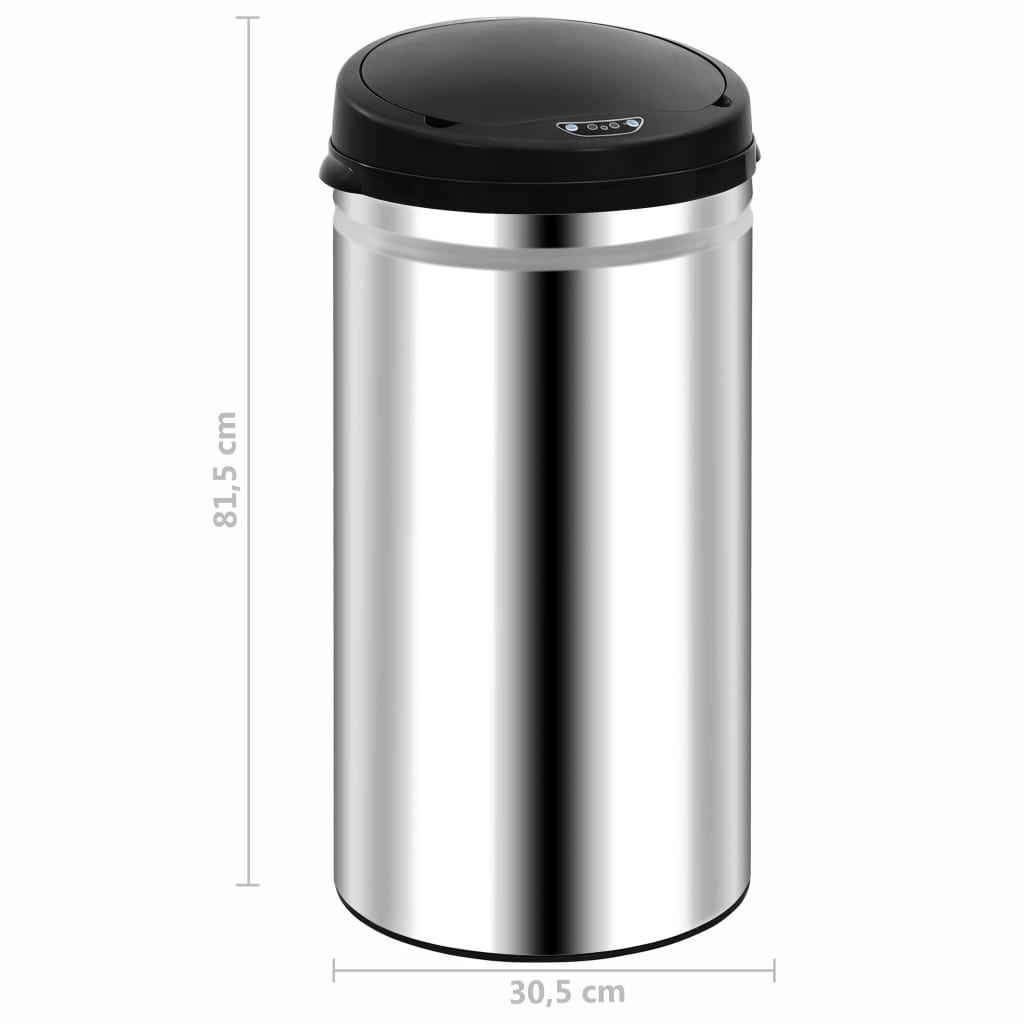 8720286044018_g_en_hd_7 vidaXL Automatic Sensor Dustbin 50 L Stainless Steel - Image 8