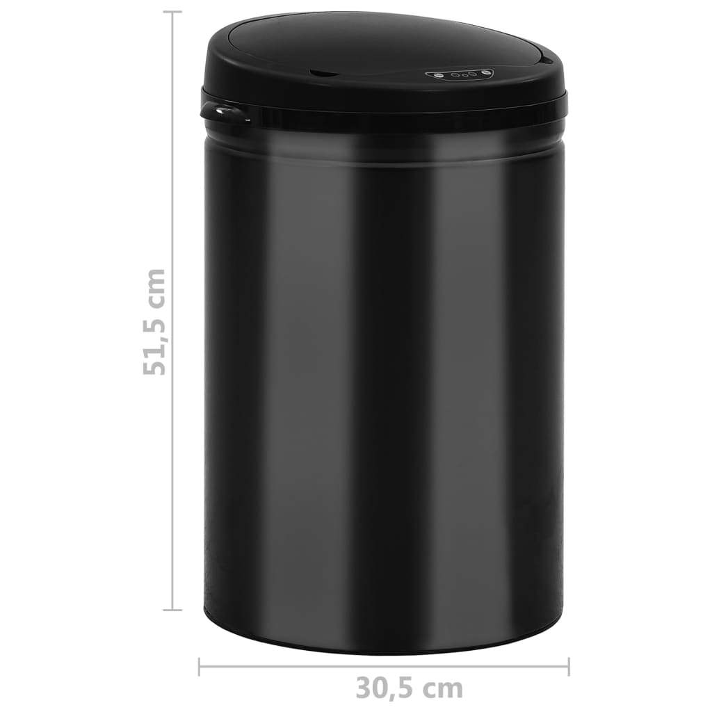 8720286044056_g_en_hd_7 vidaXL Automatic Sensor Dustbin 30 L Carbon Steel Black - Image 8