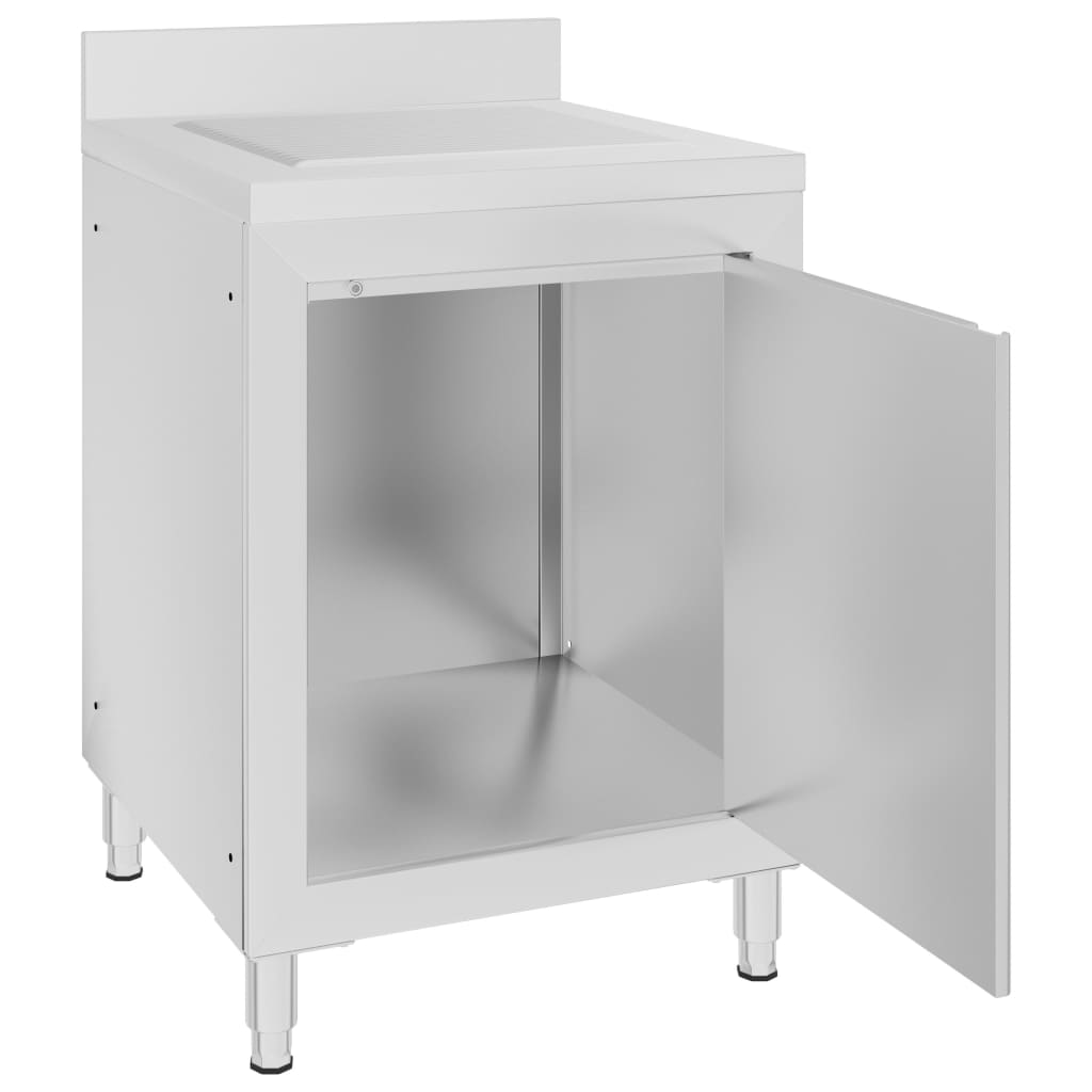 8720286044537_g_en_hd_5 vidaXL Commercial Kitchen Cabinet with Drainboard Stainless Steel - Image 6