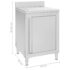 vidaXL Commercial Kitchen Cabinet with Drainboard Stainless Steel - Image 8