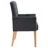 vidaXL Dining Chair with Armrests Grey Fabric - Image 4