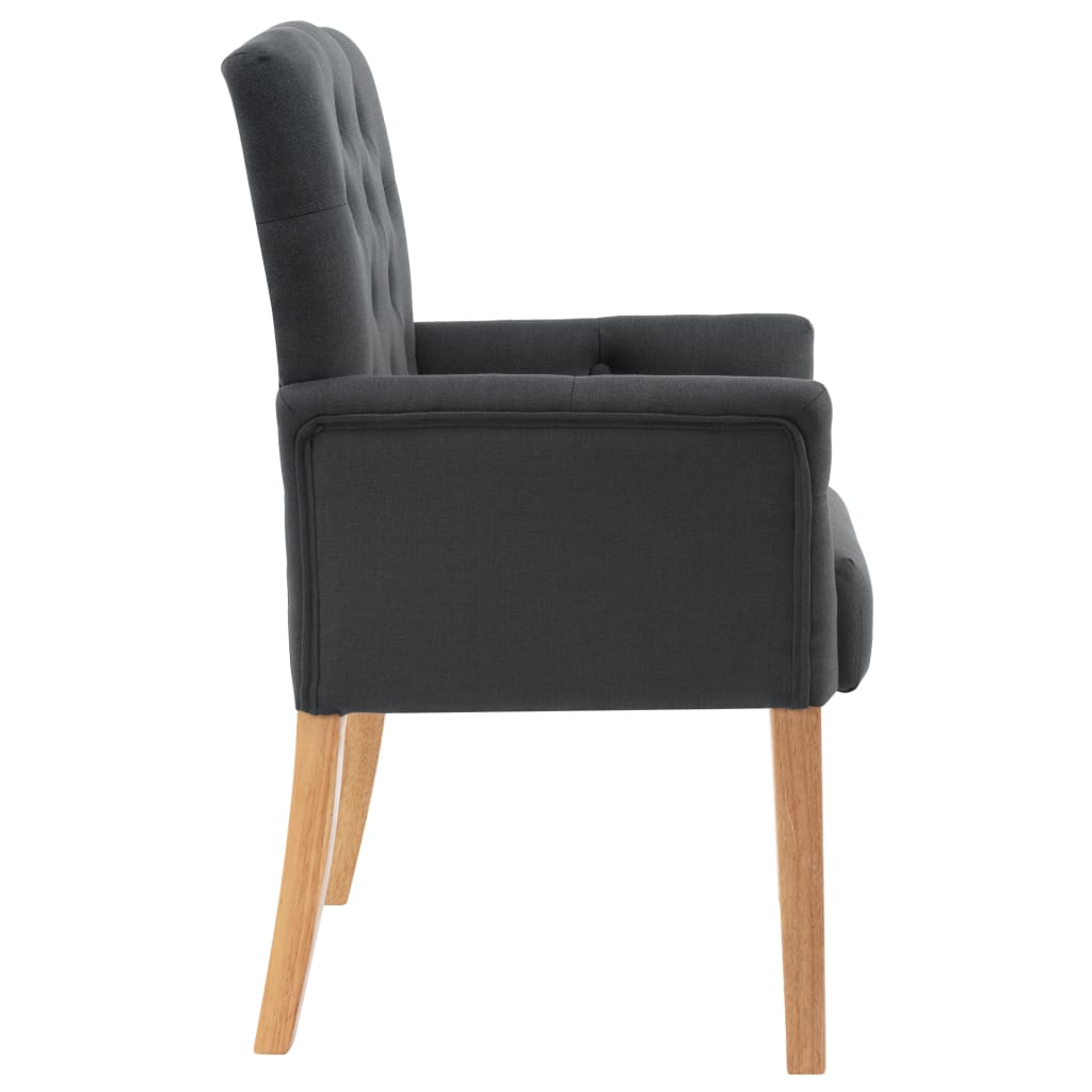 8720286052426_g_en_hd_2 vidaXL Dining Chair with Armrests Grey Fabric - Image 4