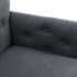 vidaXL Dining Chair with Armrests Grey Fabric - Image 6