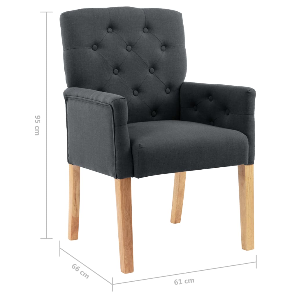 8720286052426_g_en_hd_5 vidaXL Dining Chair with Armrests Grey Fabric - Image 7