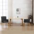vidaXL Dining Chair with Armrests Grey Fabric