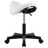 vidaXL Work Stool White Faux Leather - Image 4