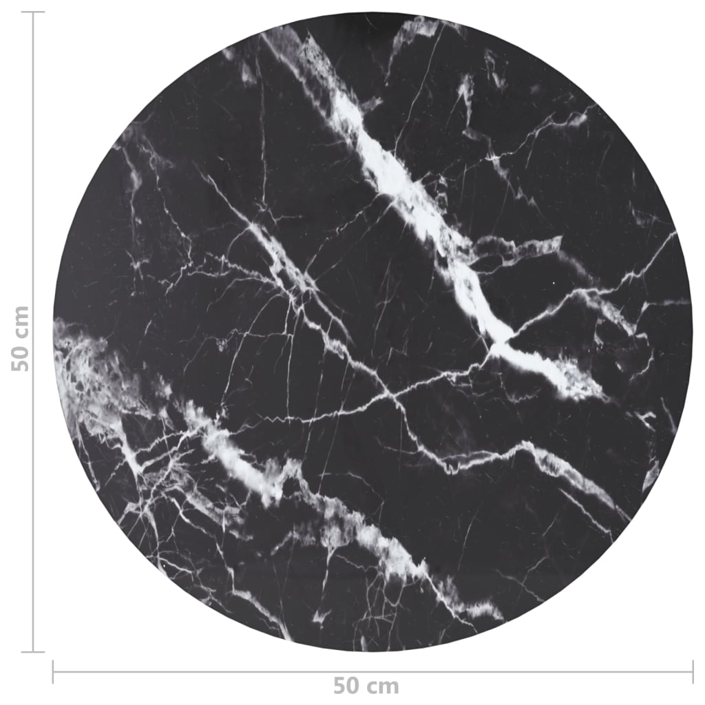 8720286055953_g_en_hd_3 vidaXL Table Top Black Ø50x0.8 cm Tempered Glass with Marble Design - Image 4
