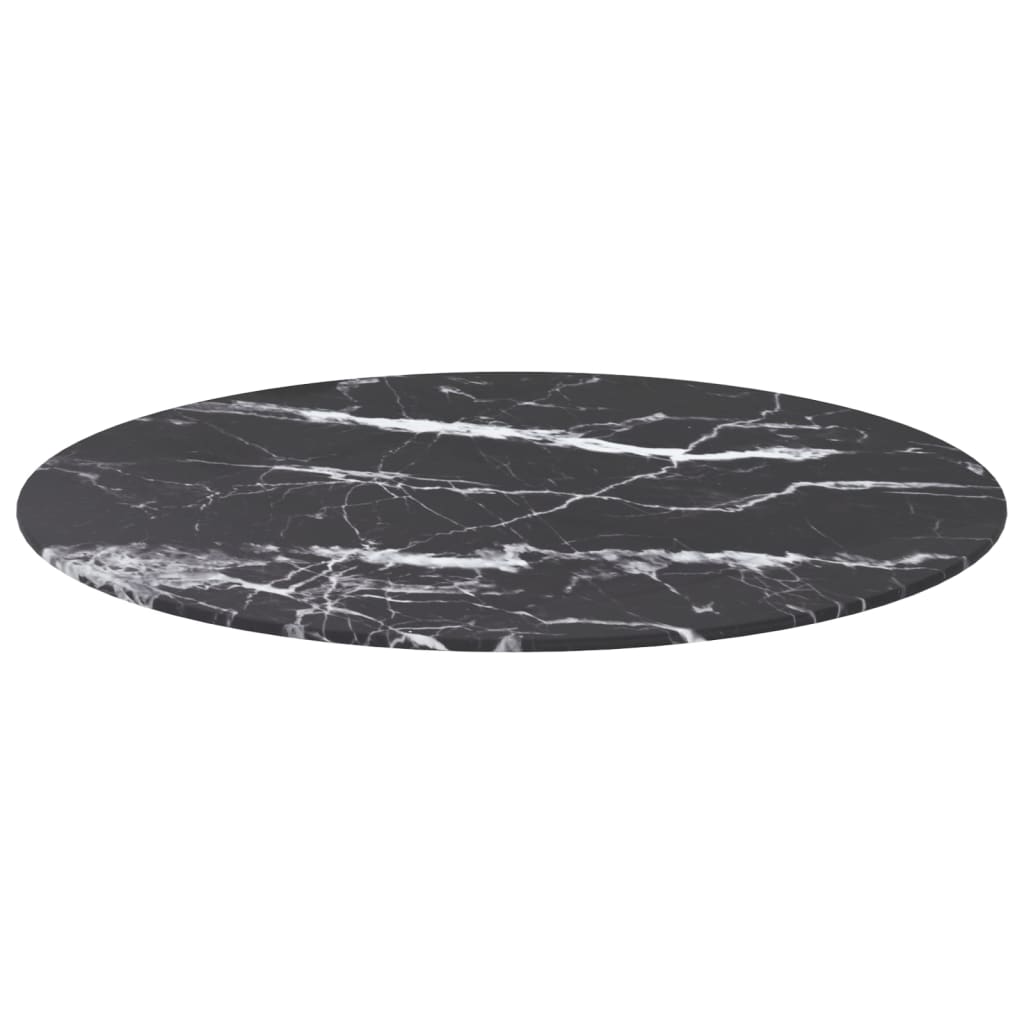 8720286055977_g_en_hd_1 vidaXL Table Top Black Ø70x0.8 cm Tempered Glass with Marble Design - Image 2