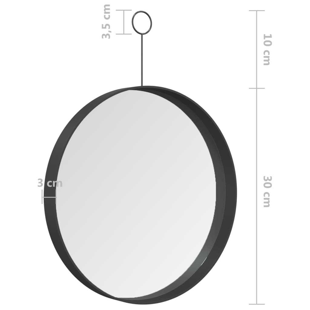 8720286056394_g_en_hd_5 vidaXL Hanging Mirror with Hook Black 30 cm - Image 7