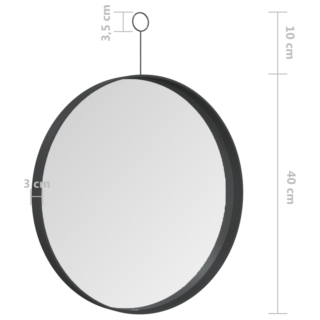 8720286056400_g_en_hd_5 vidaXL Hanging Mirror with Hook Black 40 cm - Image 7