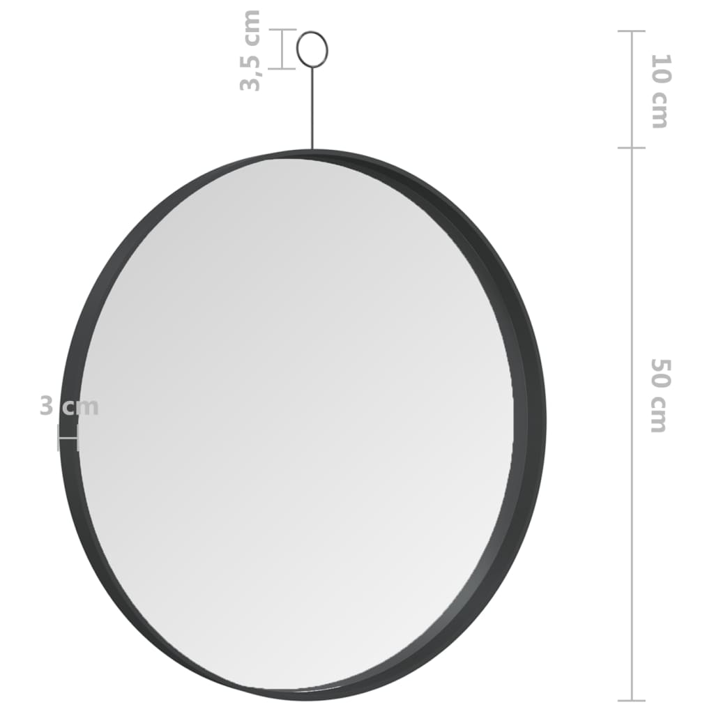 8720286056417_g_en_hd_5 vidaXL Hanging Mirror with Hook Black 50 cm - Image 7