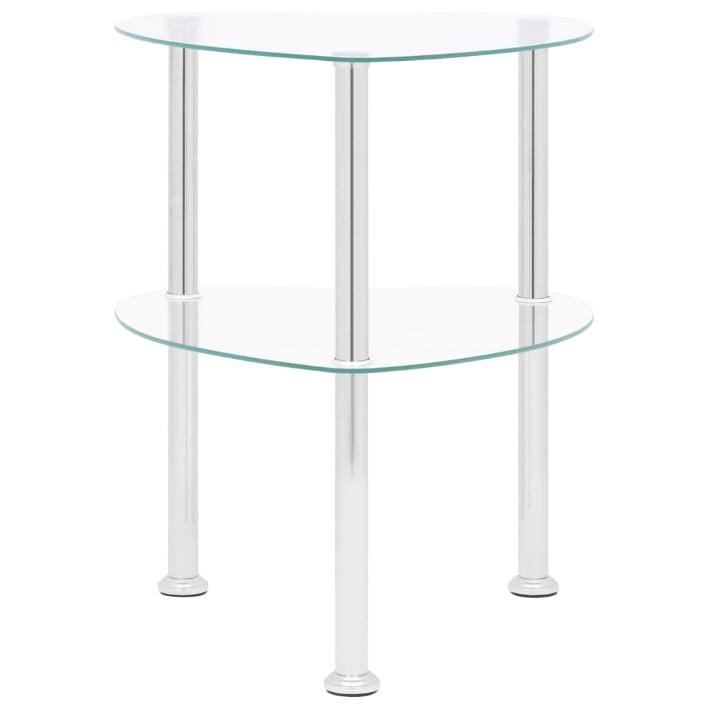 8720286057131_g_en_hd_1 vidaXL 2-Tier Side Table Transparent 38x38x50 cm Tempered Glass - Image 2