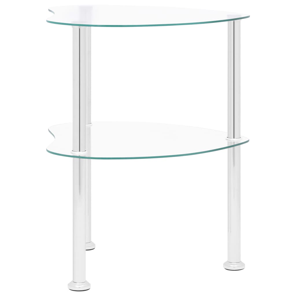 8720286057131_g_en_hd_2 vidaXL 2-Tier Side Table Transparent 38x38x50 cm Tempered Glass - Image 4