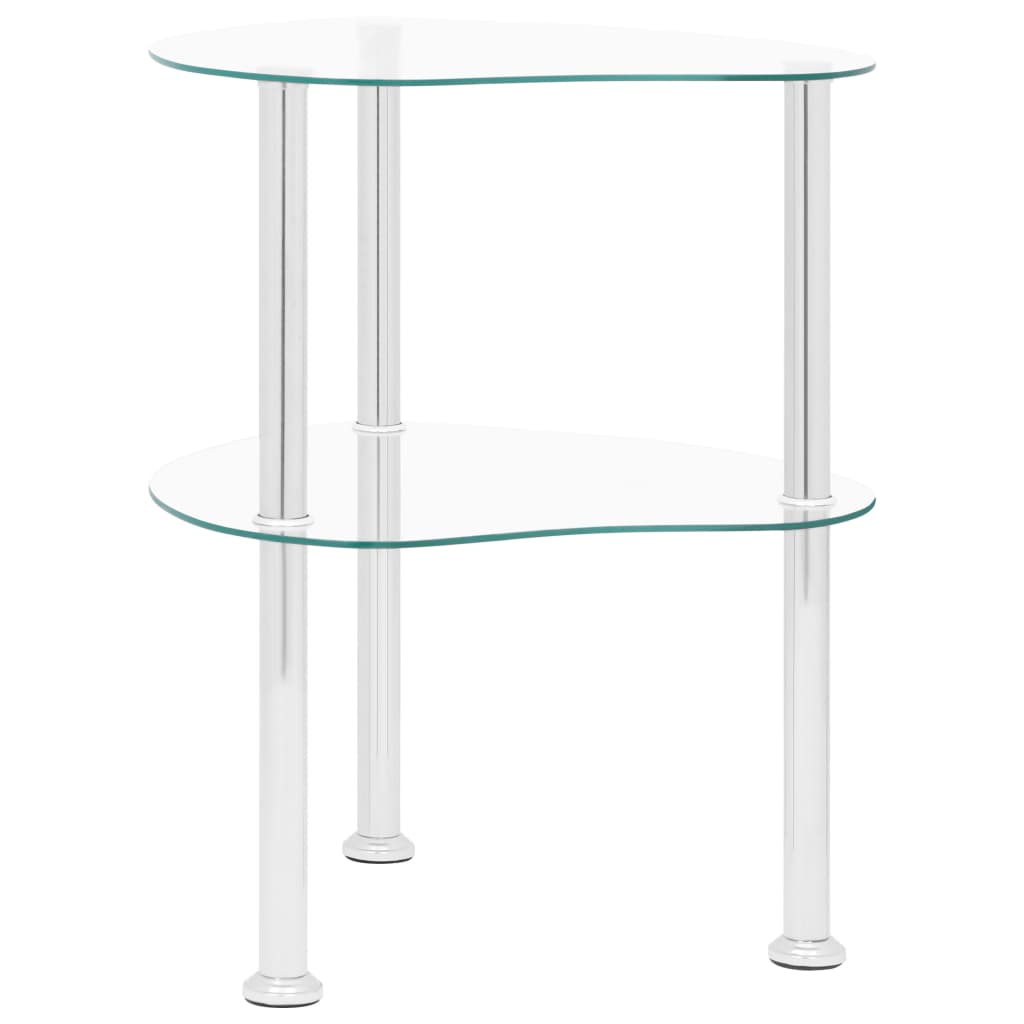 8720286057131_g_en_hd_3 vidaXL 2-Tier Side Table Transparent 38x38x50 cm Tempered Glass - Image 5