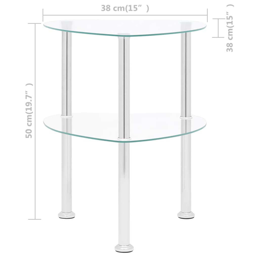 8720286057131_g_en_hd_7 vidaXL 2-Tier Side Table Transparent 38x38x50 cm Tempered Glass - Image 9