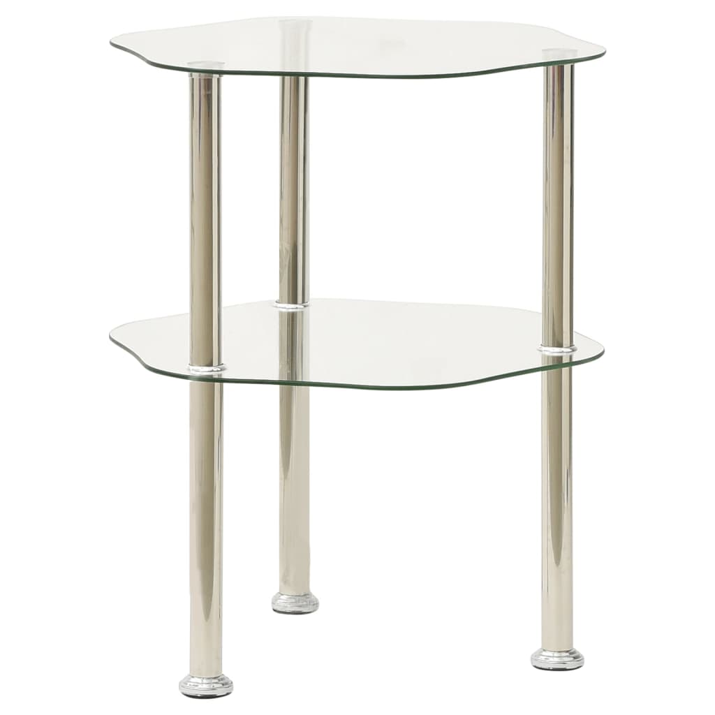 8720286057186_g_en_hd_1 vidaXL 2-Tier Side Table Transparent 38x38x50 cm Tempered Glass - Image 2