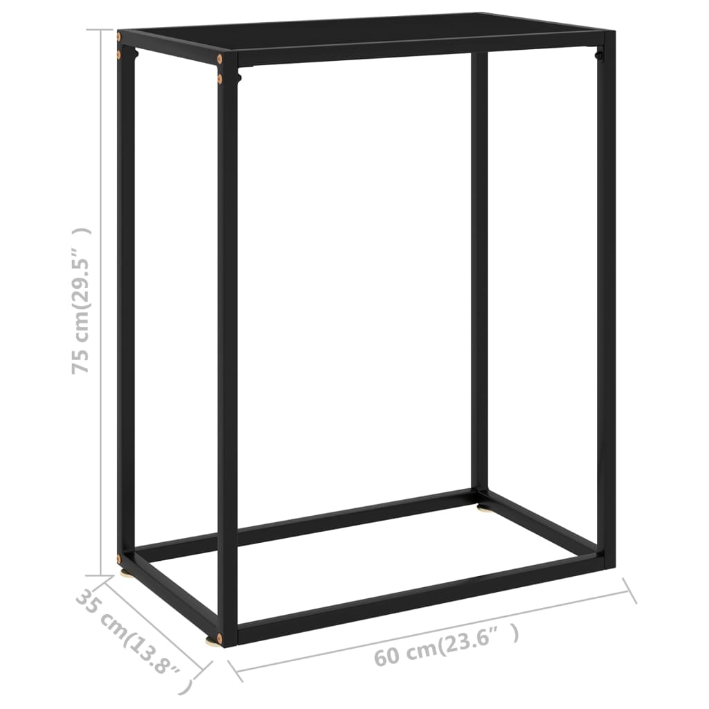 8720286057322_g_en_hd_5 vidaXL Console Table Black 60x35x75 cm Tempered Glass - Image 7