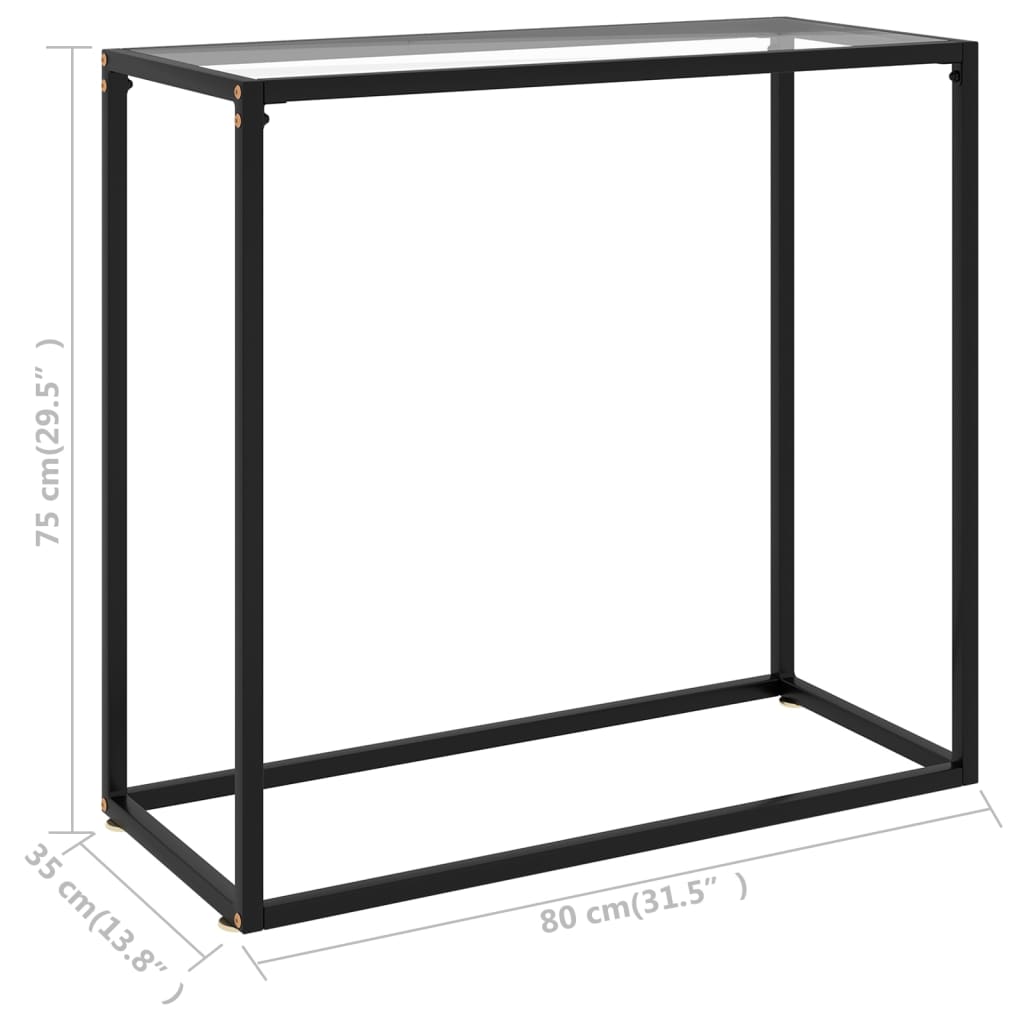 8720286057353_g_en_hd_5 vidaXL Console Table Transparent 80x35x75 cm Tempered Glass - Image 7