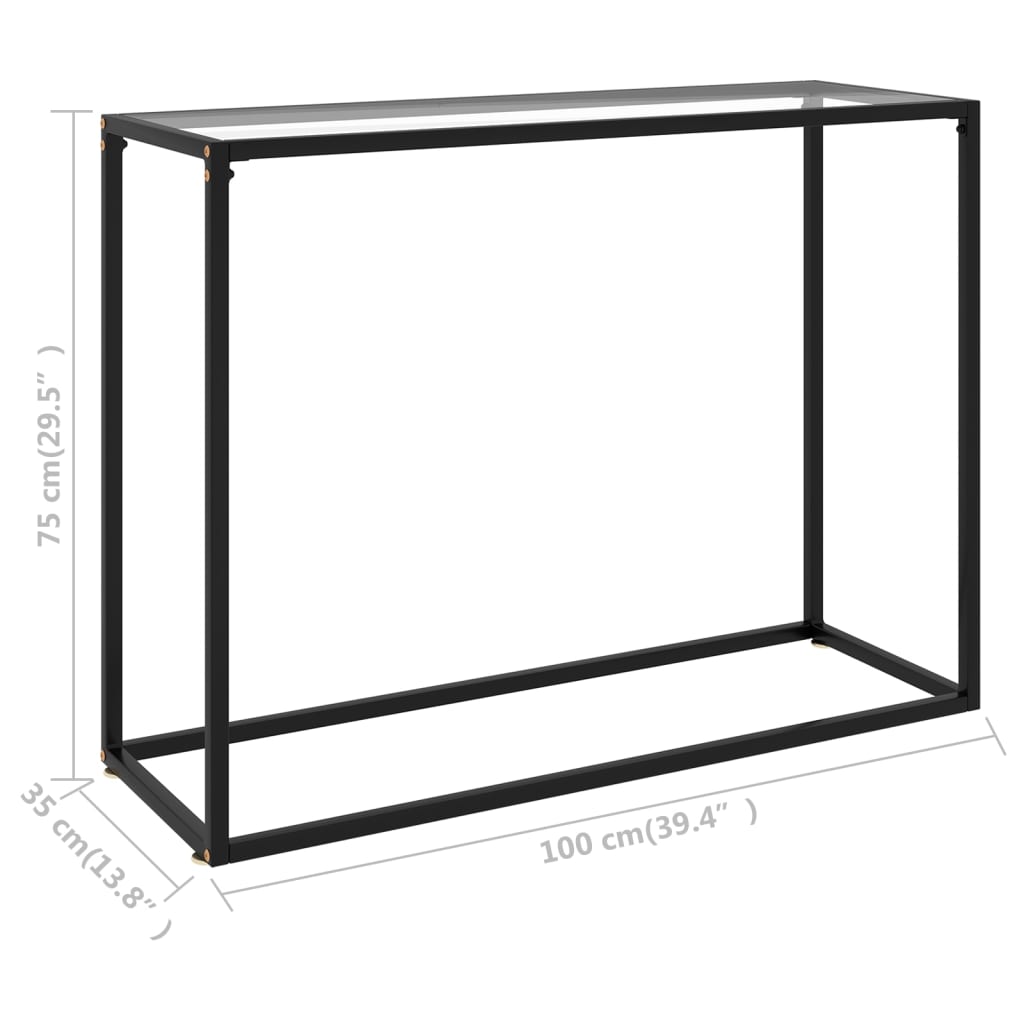 8720286057391_g_en_hd_5 vidaXL Console Table Transparent 100x35x75 cm Tempered Glass - Image 7