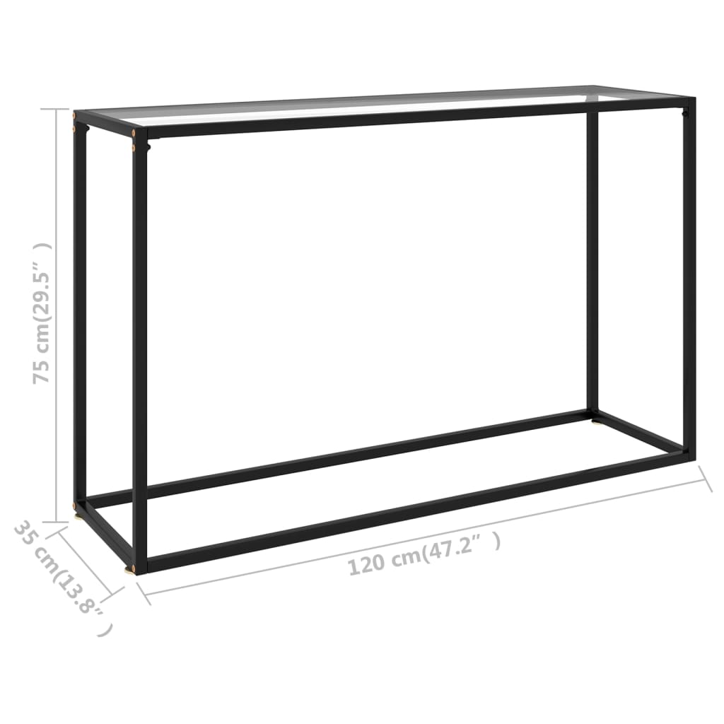 8720286057438_g_en_hd_5 vidaXL Console Table Transparent 120x35x75 cm Tempered Glass - Image 7