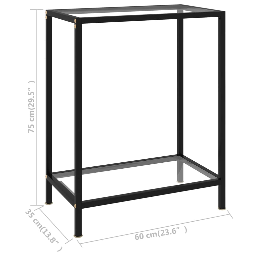 8720286057551_g_en_hd_5 vidaXL Console Table Transparent 60x35x75 cm Tempered Glass - Image 7