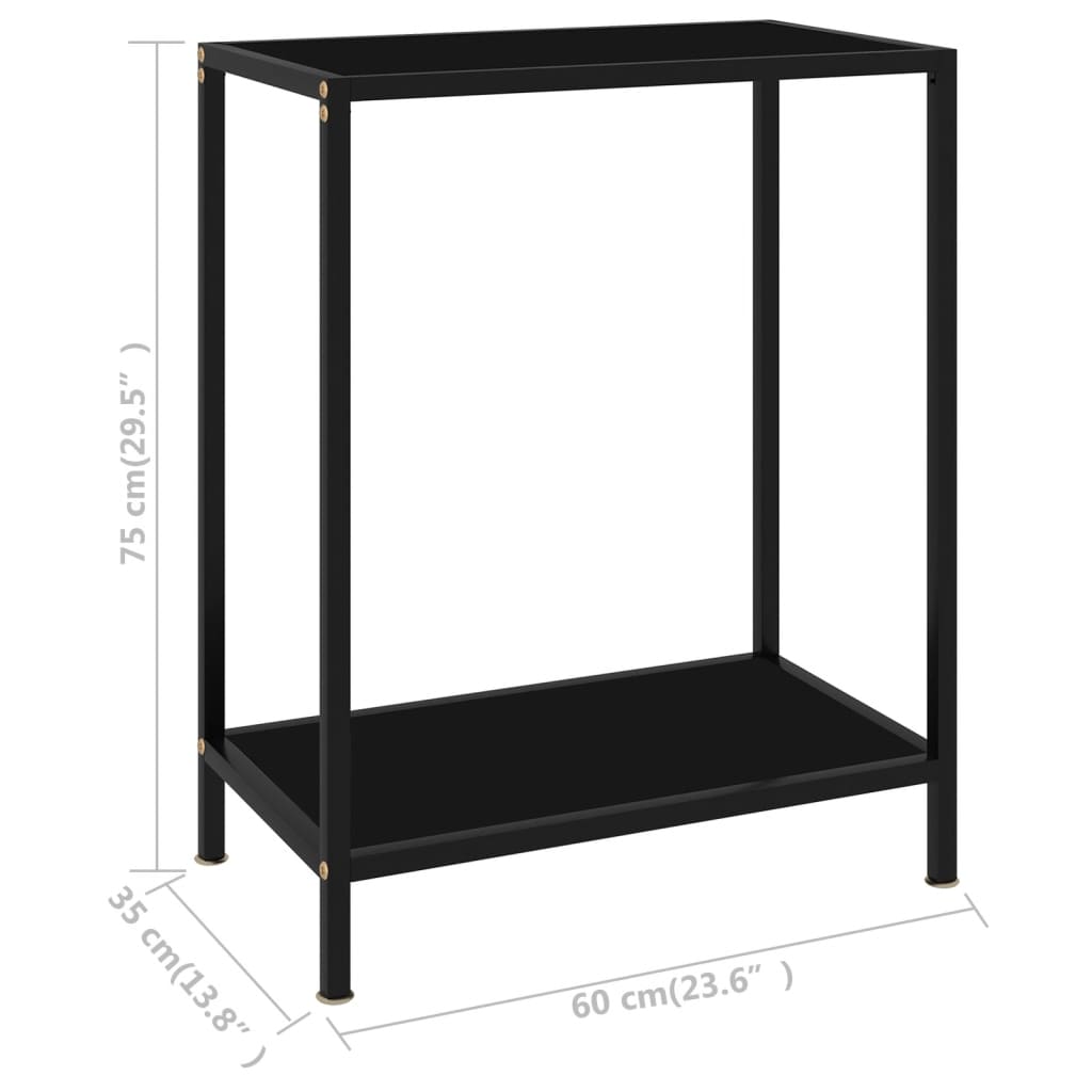8720286057568_g_en_hd_5 vidaXL Console Table Black 60x35x75 cm Tempered Glass - Image 7