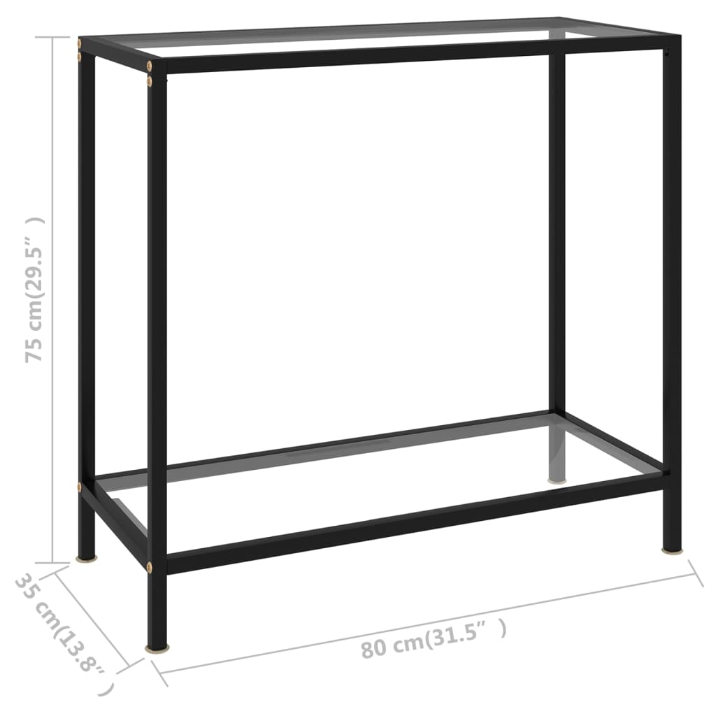 8720286057599_g_en_hd_5 vidaXL Console Table Transparent 80x35x75 cm Tempered Glass - Image 7