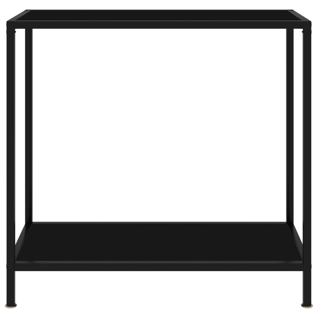 8720286057605_g_en_hd_1 vidaXL Console Table Black 80x35x75 cm Tempered Glass - Image 2