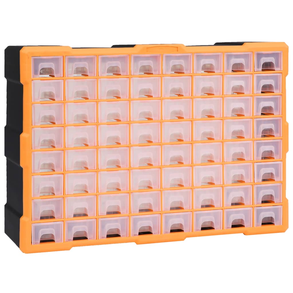 8720286058732_a_en_hd_1 vidaXL Multi-drawer Organiser with 64 Drawers 52x16x37.5 cm - Image 1