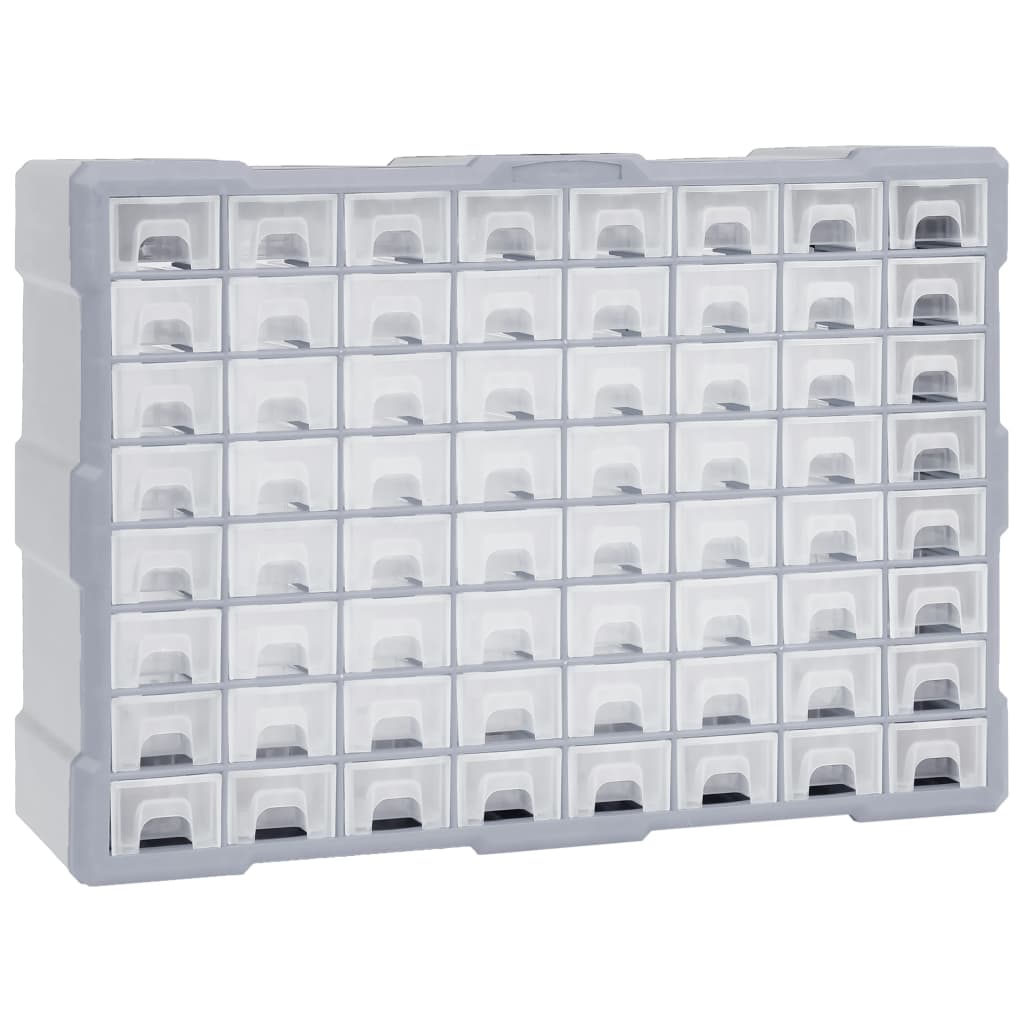 8720286058749_a_en_hd_1 vidaXL Multi-drawer Organiser with 64 Drawers 52x16x37.5 cm - Image 1