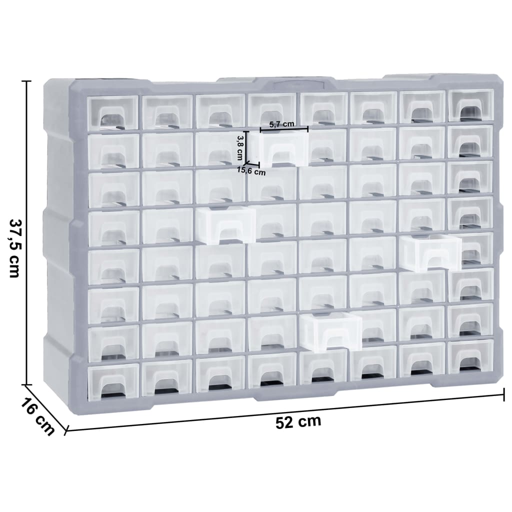 8720286058749_g_en_hd_8 vidaXL Multi-drawer Organiser with 64 Drawers 52x16x37.5 cm - Image 9