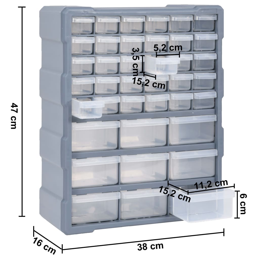 8720286058800_g_en_hd_8 vidaXL Multi-drawer Organiser with 39 Drawers 38x16x47 cm - Image 9