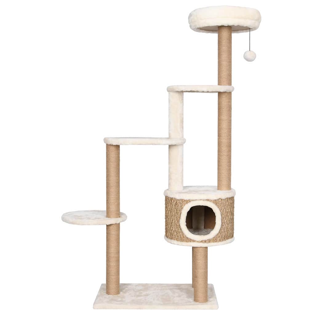 8720286062425_g_en_hd_2 vidaXL Cat Tree with Luxury Cushion and Scratching Post 148cm Seagrass - Image 3
