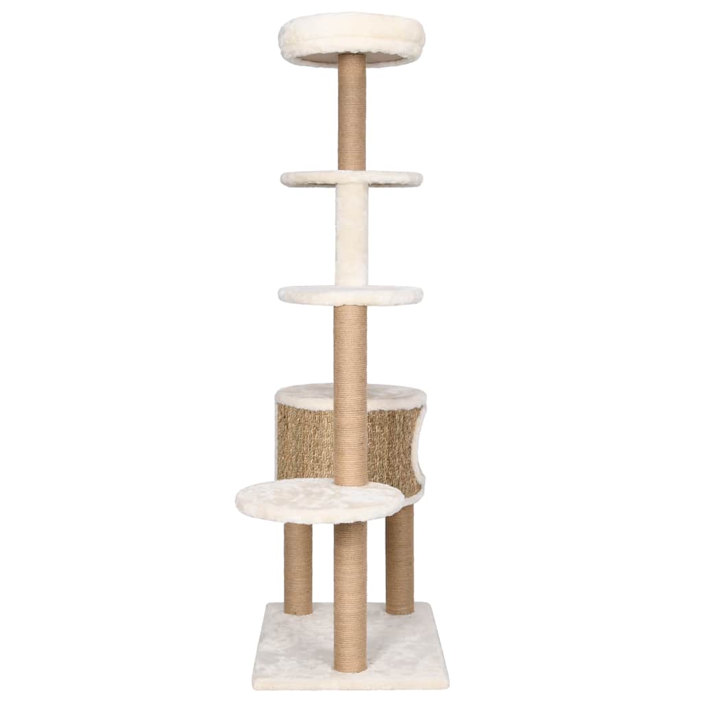 8720286062425_g_en_hd_3 vidaXL Cat Tree with Luxury Cushion and Scratching Post 148cm Seagrass - Image 4