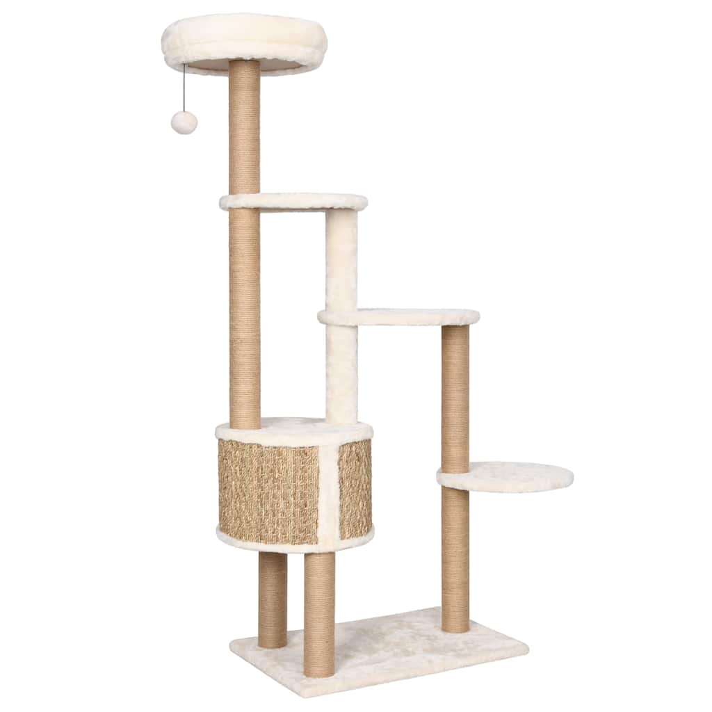 8720286062425_g_en_hd_4 vidaXL Cat Tree with Luxury Cushion and Scratching Post 148cm Seagrass - Image 5