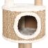 vidaXL Cat Tree with Luxury Cushion and Scratching Post 148cm Seagrass - Image 6