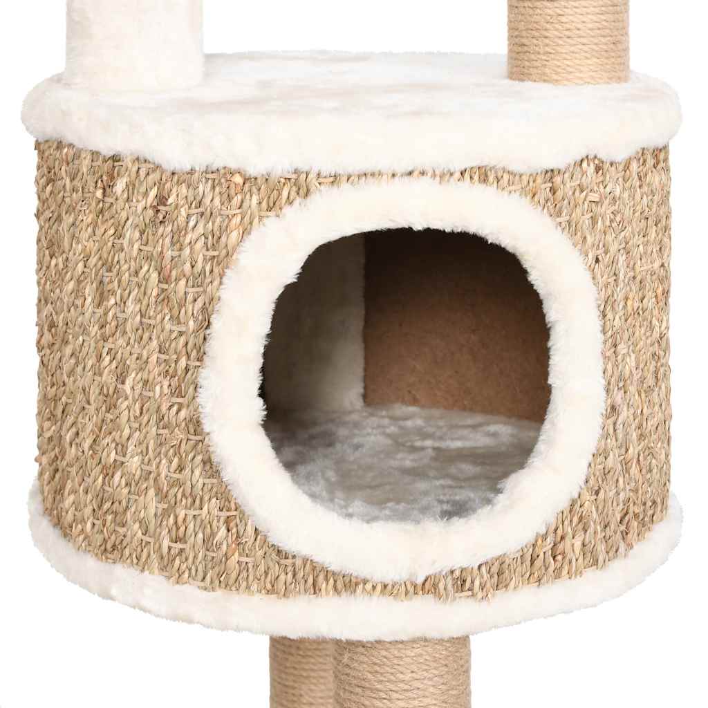 8720286062425_g_en_hd_5 vidaXL Cat Tree with Luxury Cushion and Scratching Post 148cm Seagrass - Image 6