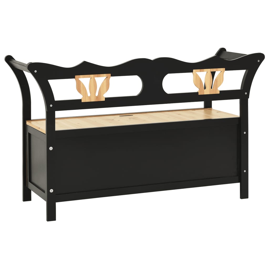 8720286062487_g_en_hd_2 vidaXL Storage Bench 126 cm Black Solid Fir Wood - Image 3