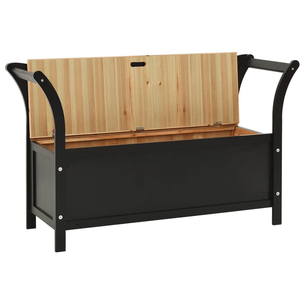 8720286062487_g_en_hd_3 vidaXL Storage Bench 126 cm Black Solid Fir Wood - Image 4