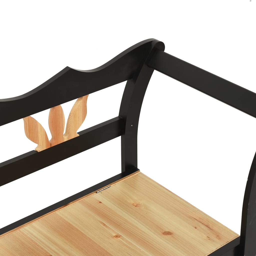 8720286062487_g_en_hd_4 vidaXL Storage Bench 126 cm Black Solid Fir Wood - Image 5