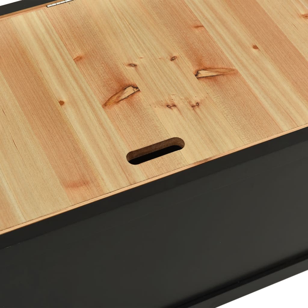 8720286062487_g_en_hd_5 vidaXL Storage Bench 126 cm Black Solid Fir Wood - Image 6