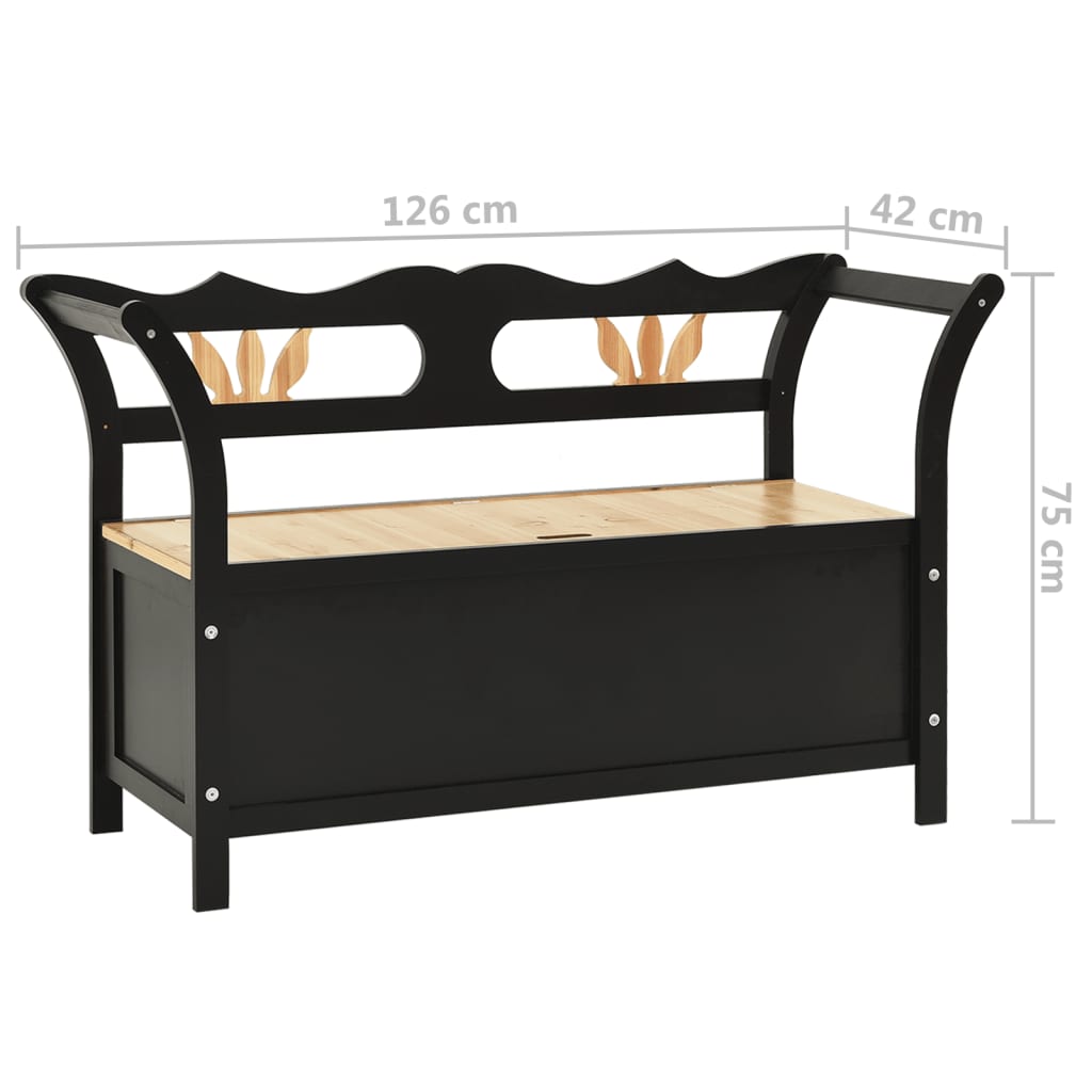 8720286062487_g_en_hd_7 vidaXL Storage Bench 126 cm Black Solid Fir Wood - Image 8