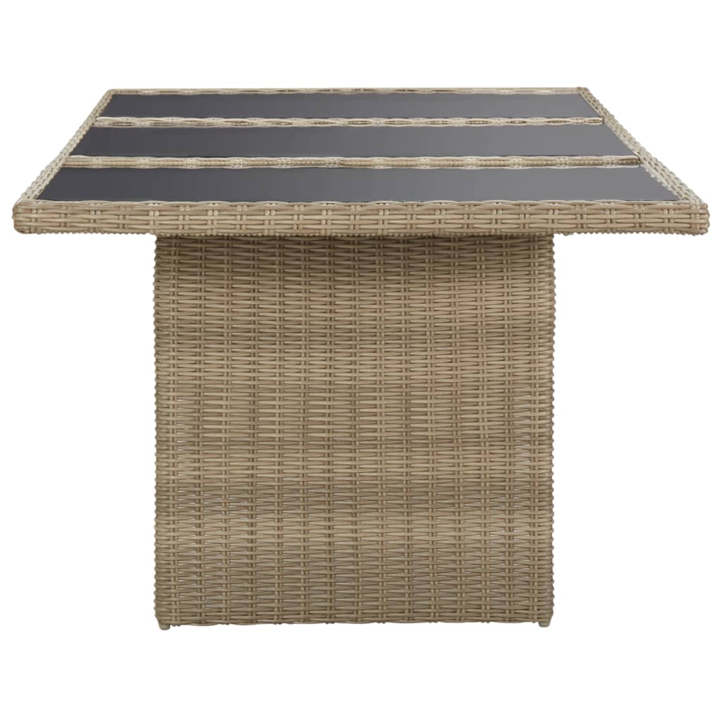 8720286065792_g_en_hd_2 vidaXL Garden Dining Table Brown 200x100x74 cm Glass and Poly Rattan - Image 3