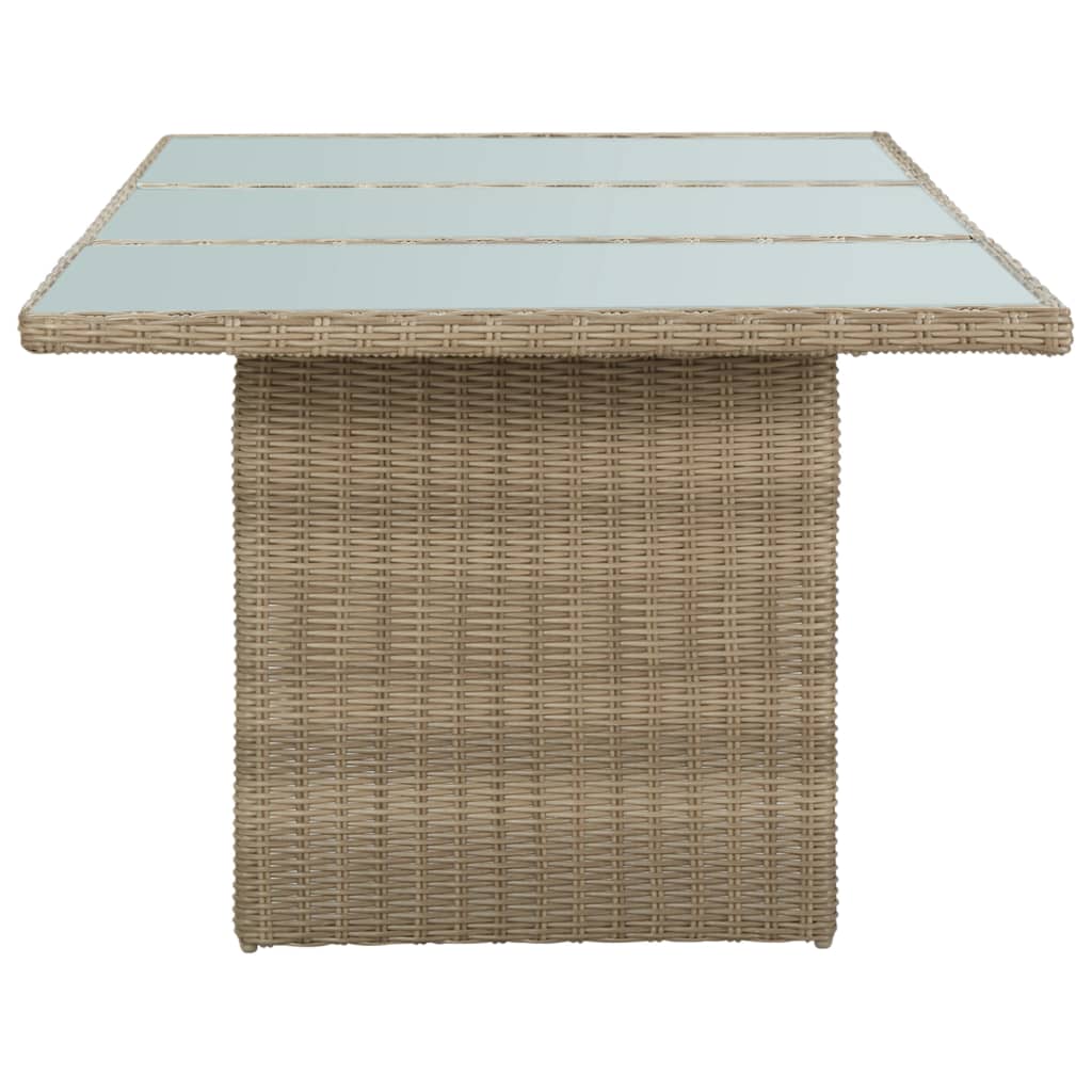 8720286065808_g_en_hd_2 vidaXL Garden Dining Table Brown 200x100x74 cm Glass and Poly Rattan - Image 3