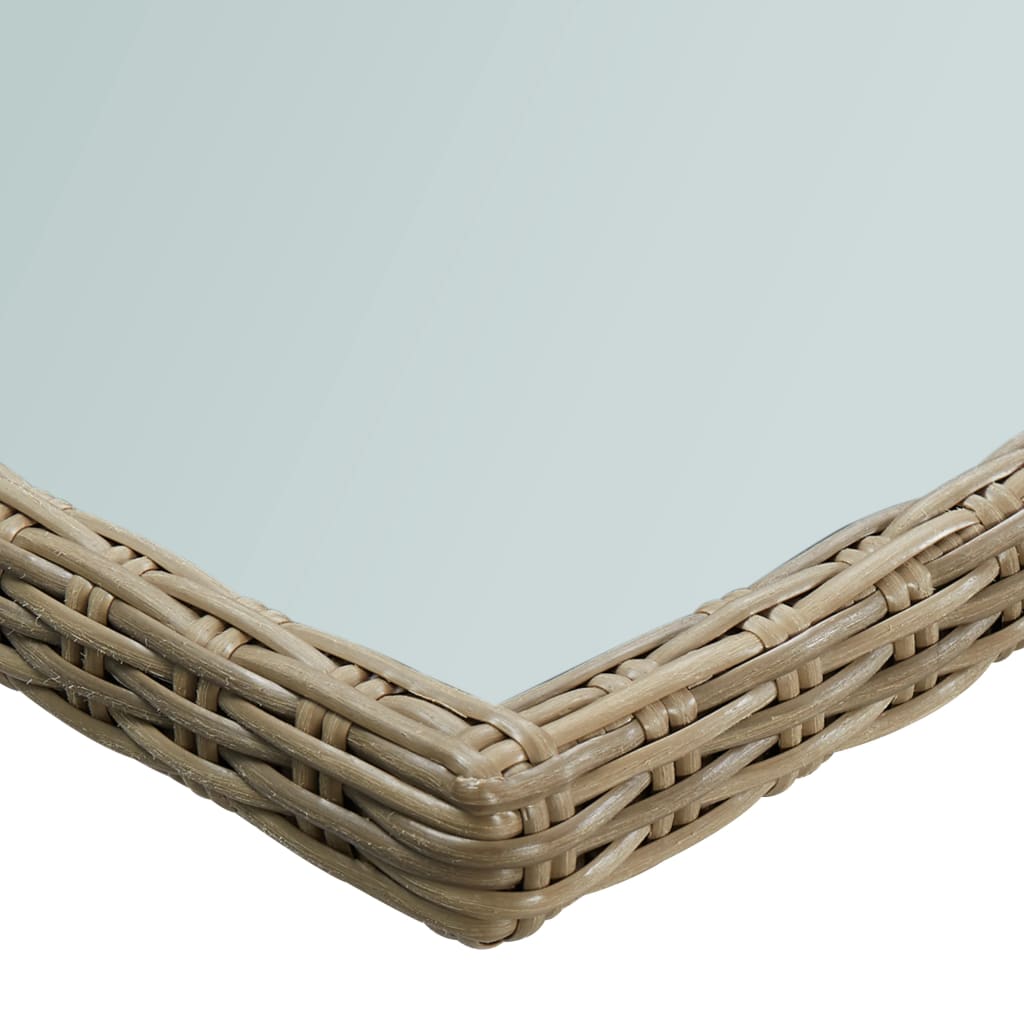 8720286065808_g_en_hd_3 vidaXL Garden Dining Table Brown 200x100x74 cm Glass and Poly Rattan - Image 4